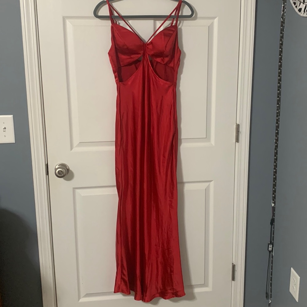 Angel Biba wine slit prom dress, never worn, tags still on. size 10 dress